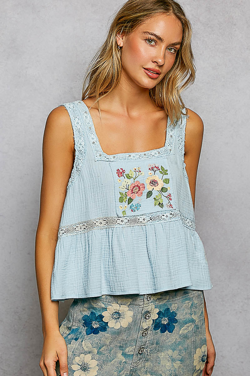 Sweet Birdie Blu Floral Tank – The Lillian G Boutique