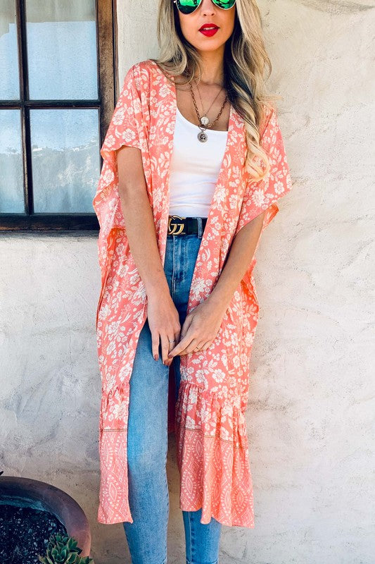 Phoebe Peach Kimono