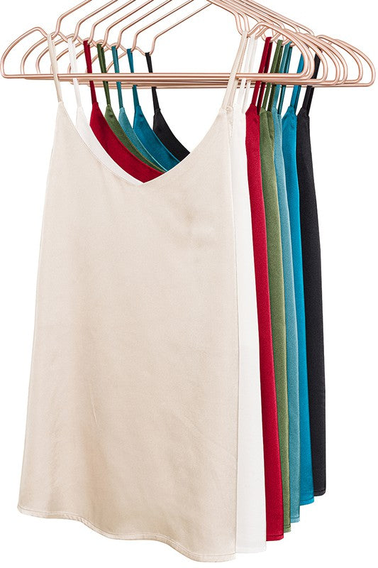 Ivory Claire Luxe Satin Tank