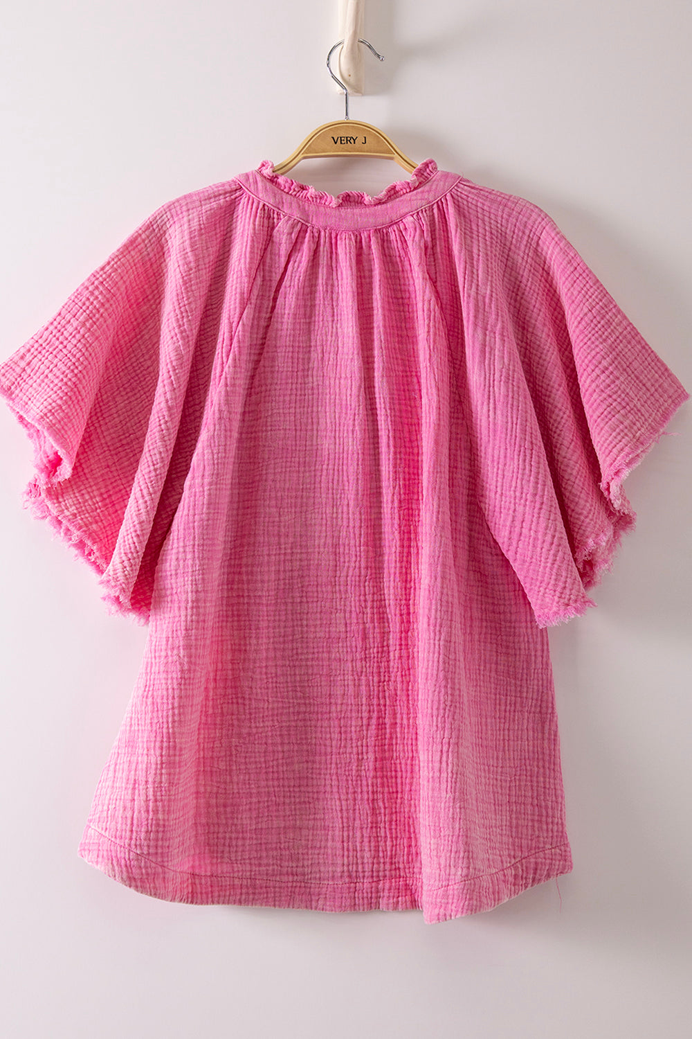 Pretty in Pink Mineral Washed Gauze Top