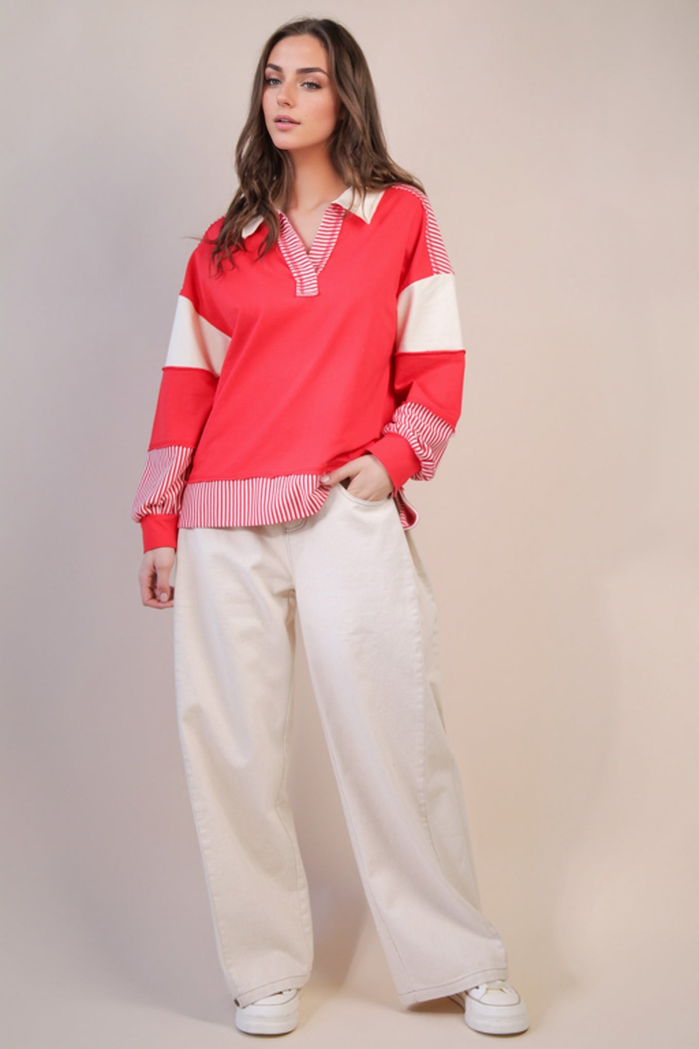 Candy Stripes Red & White Top