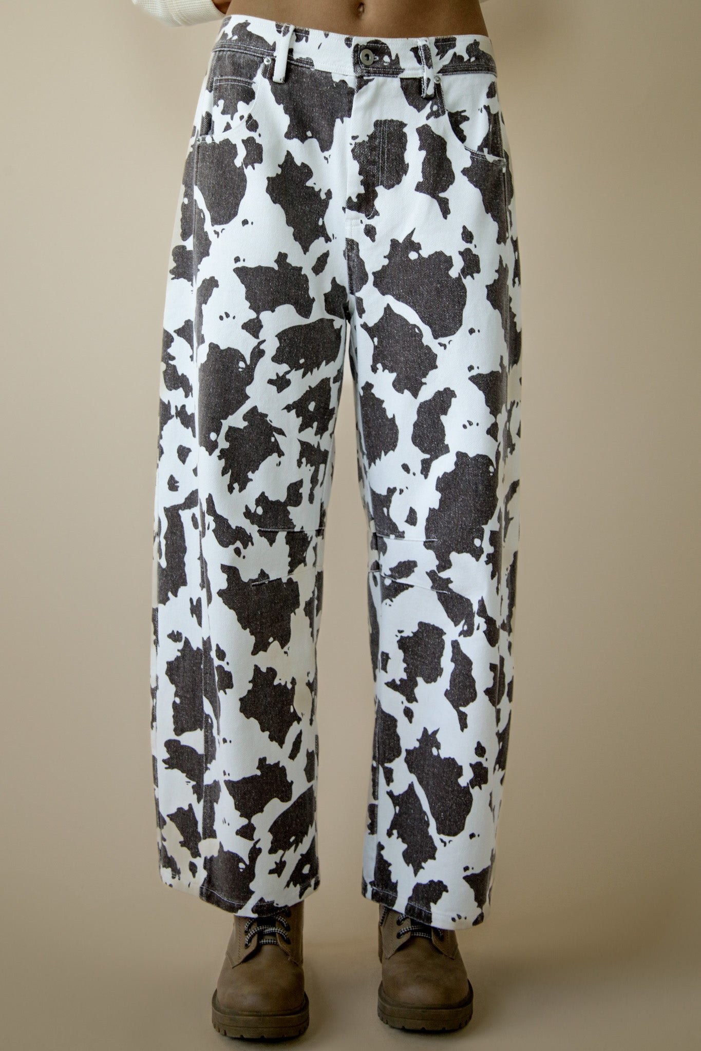 Choco Cow Barrel Pants