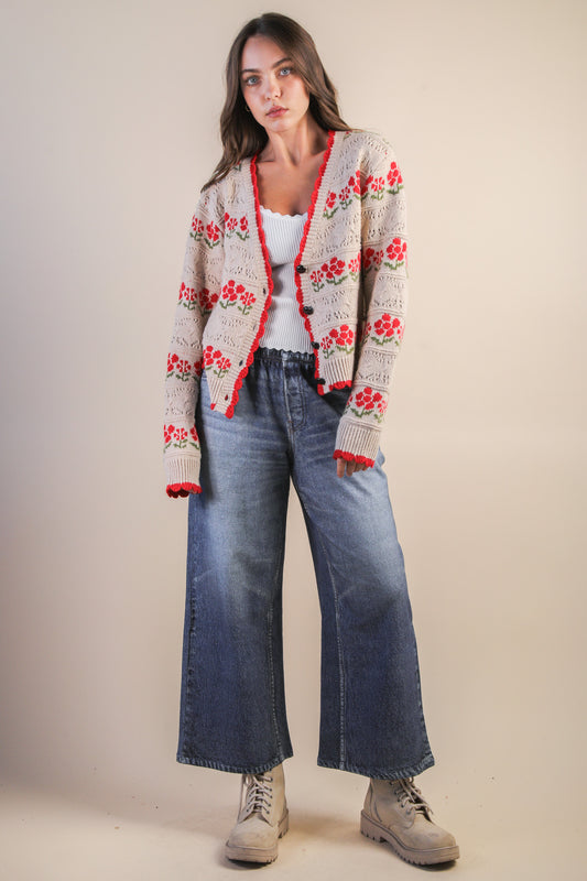 Boho Holiday Knit Sweater