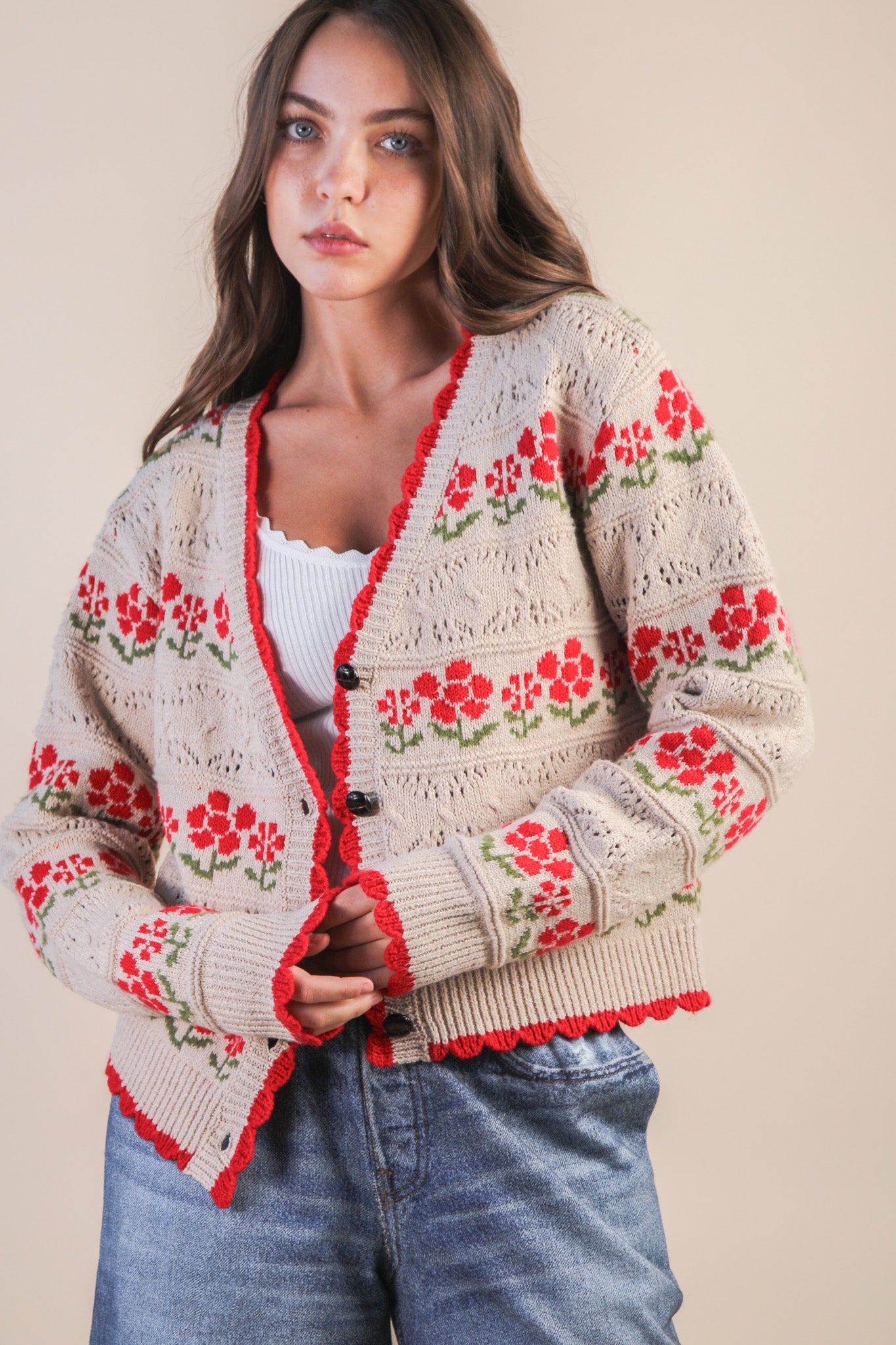 Boho Holiday Knit Sweater