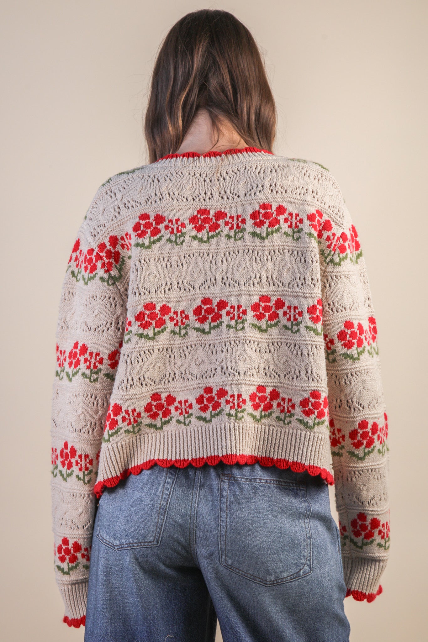 Boho Holiday Knit Sweater