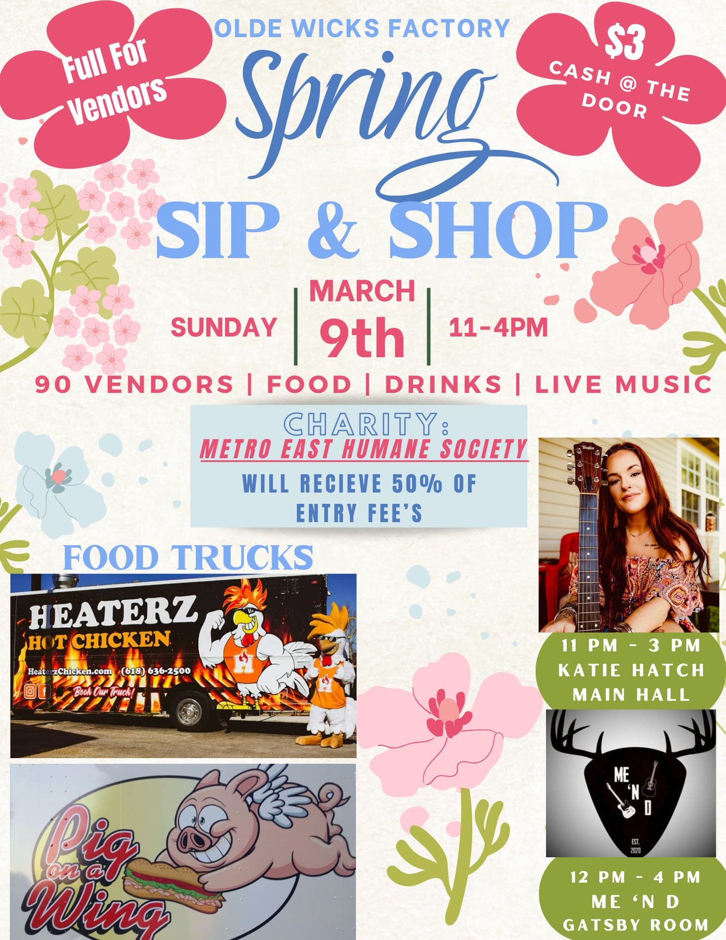 Spring Sip & Shop Olde Wicks Factory 3-9-2025