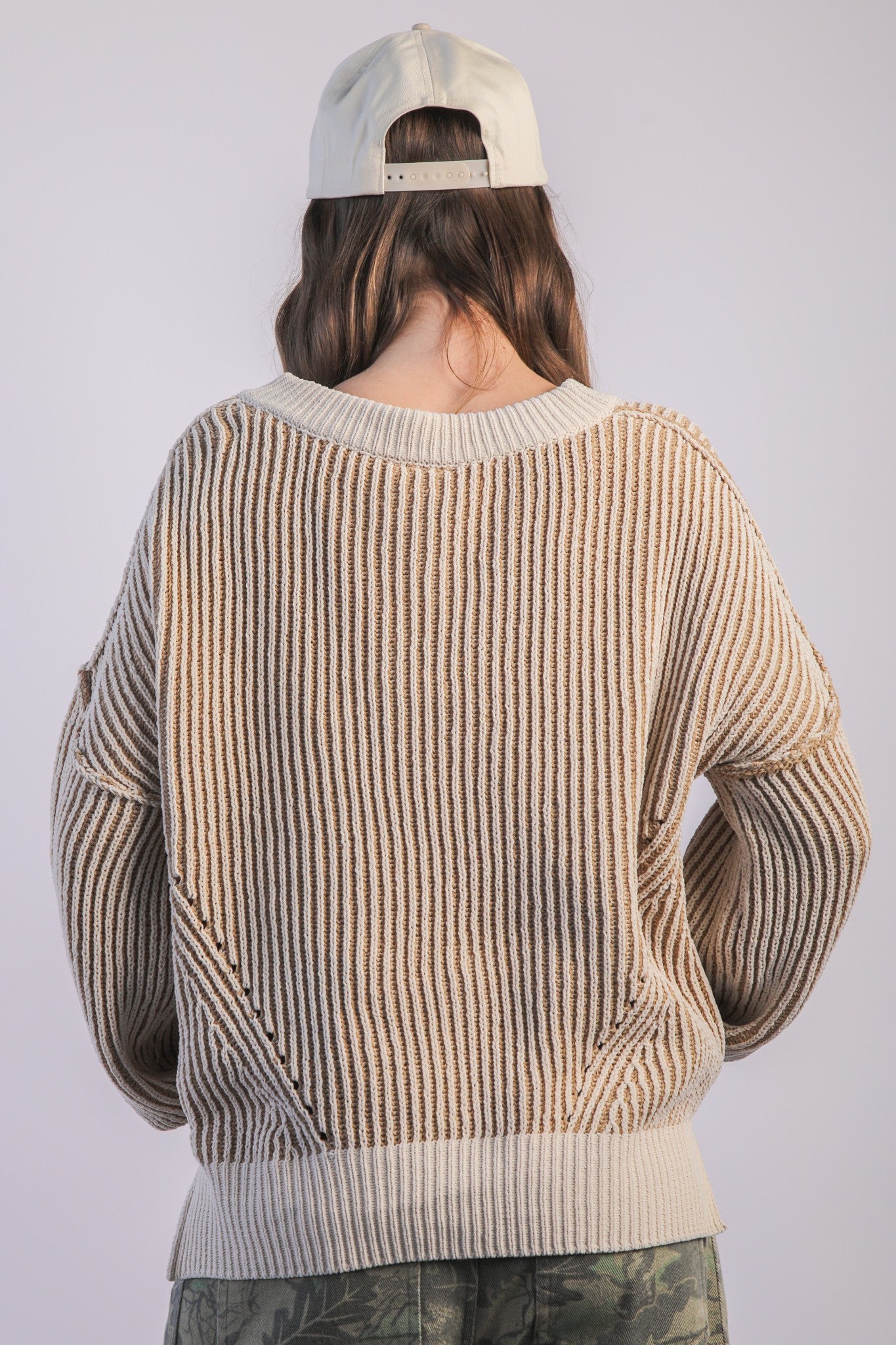 Frosted Chi Two Tone Sweater Top