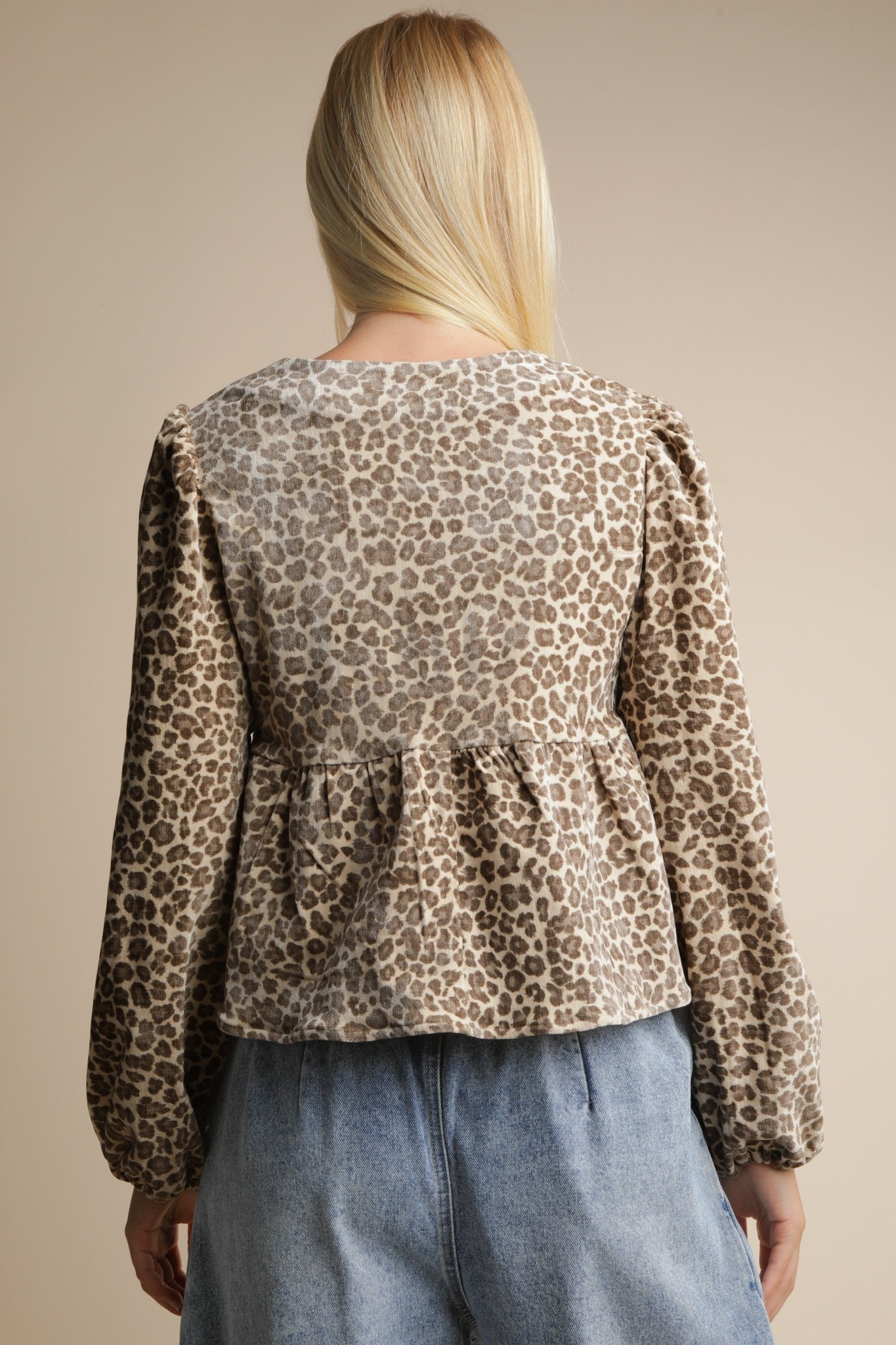 Talk Flirty Leopard Printed Tie Top