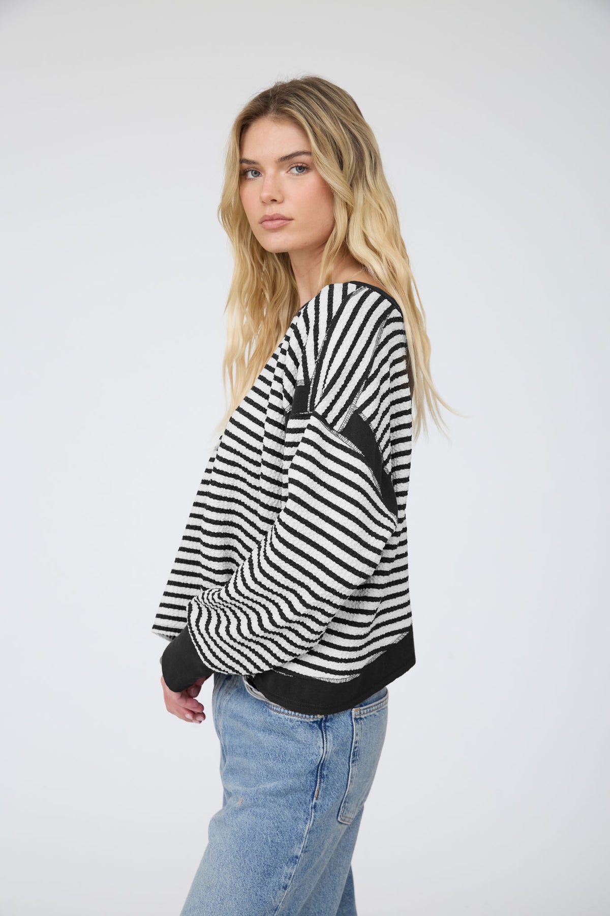 Flirty Favorite Top Black + White
