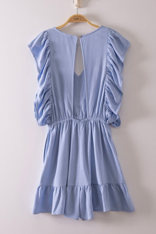 Sky Ruffle Romper