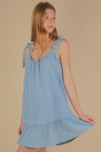 Summer Girl Denim Mineral Wash Dress