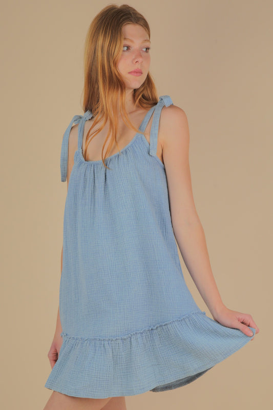 Summer Girl Denim Mineral Wash Dress