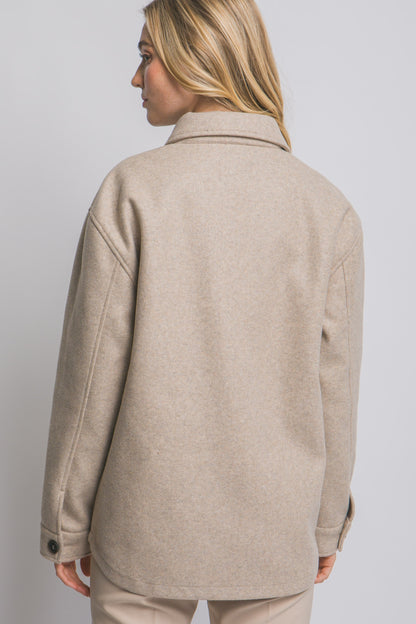 Oatmeal Fleece Shacket