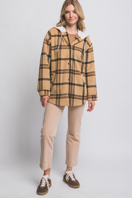Camel Sunny Fall Days Hooded Jacket
