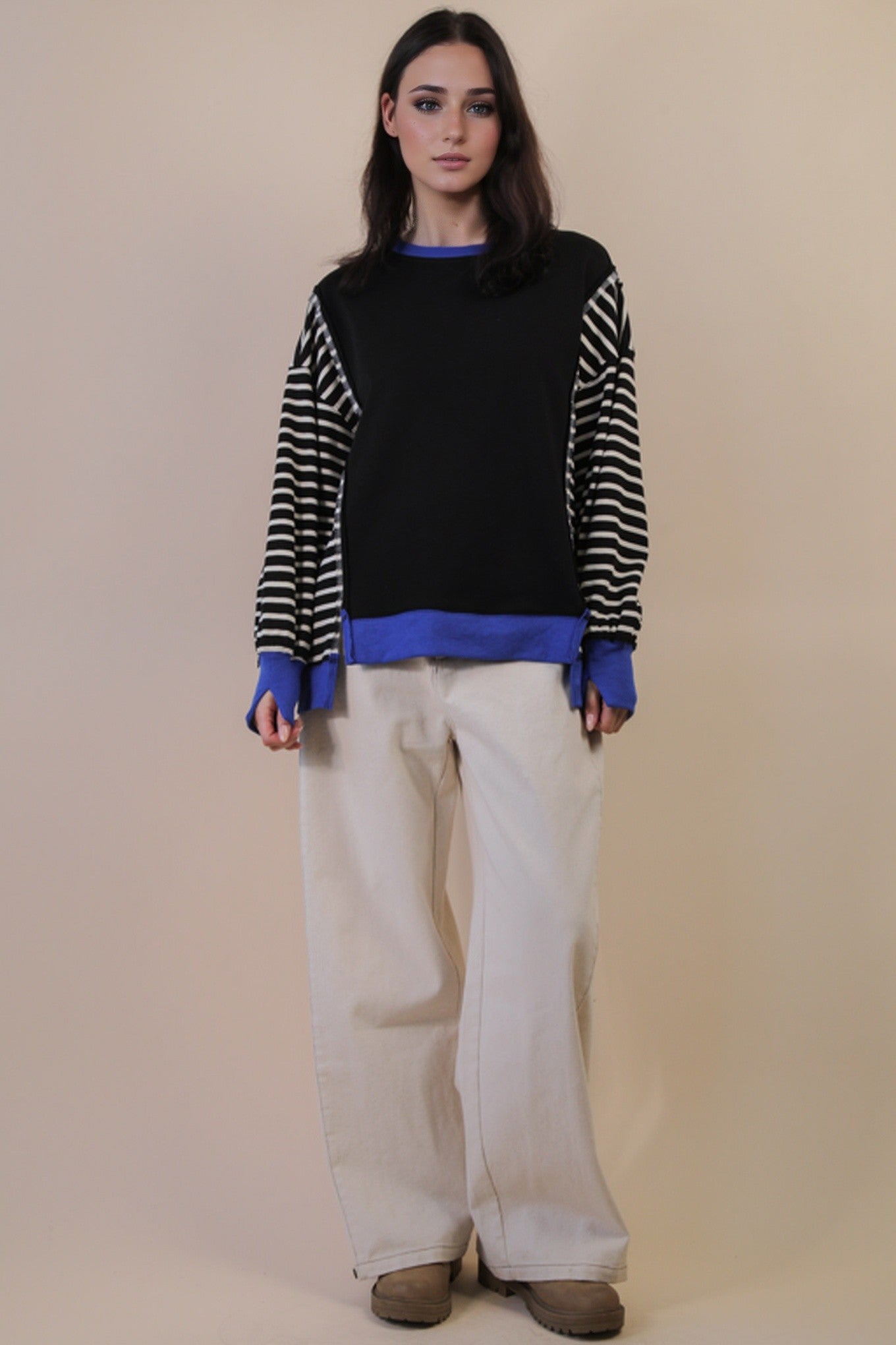 Good Vibes Only Oversized Strip Top