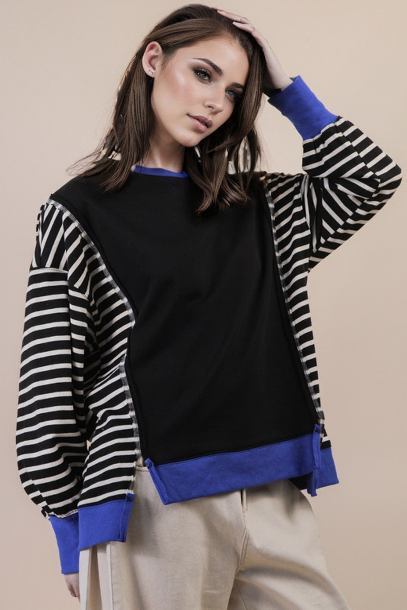 Good Vibes Only Oversized Strip Top