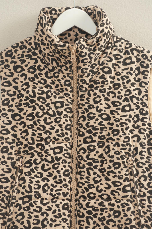 Wild at Heart Khaki Statement Puffer Vest