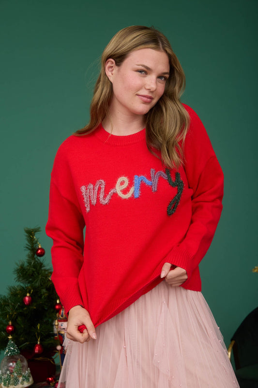 Merry Holiday Sweater Red