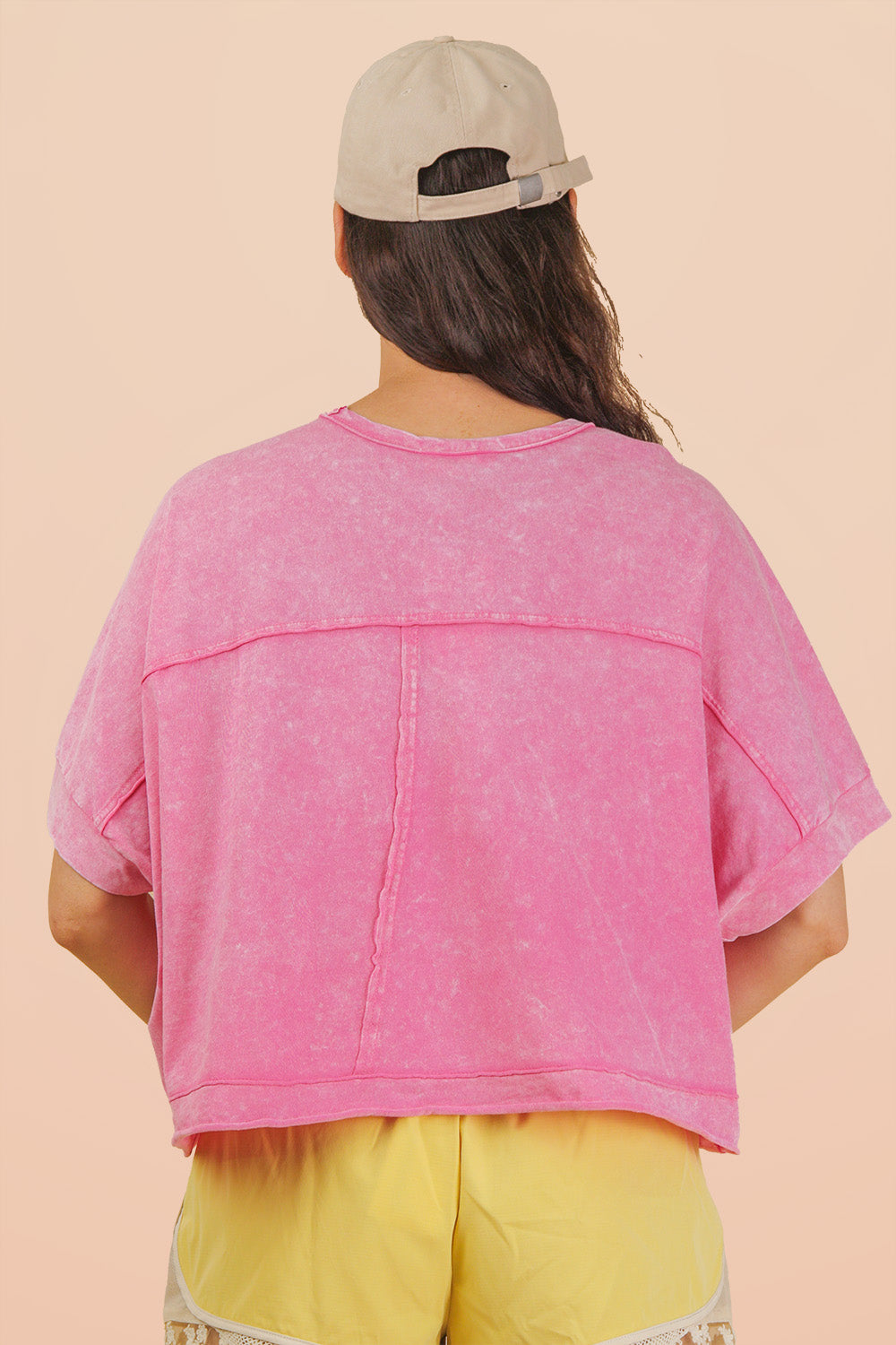Pink Mineral Wash 90s Girl Top