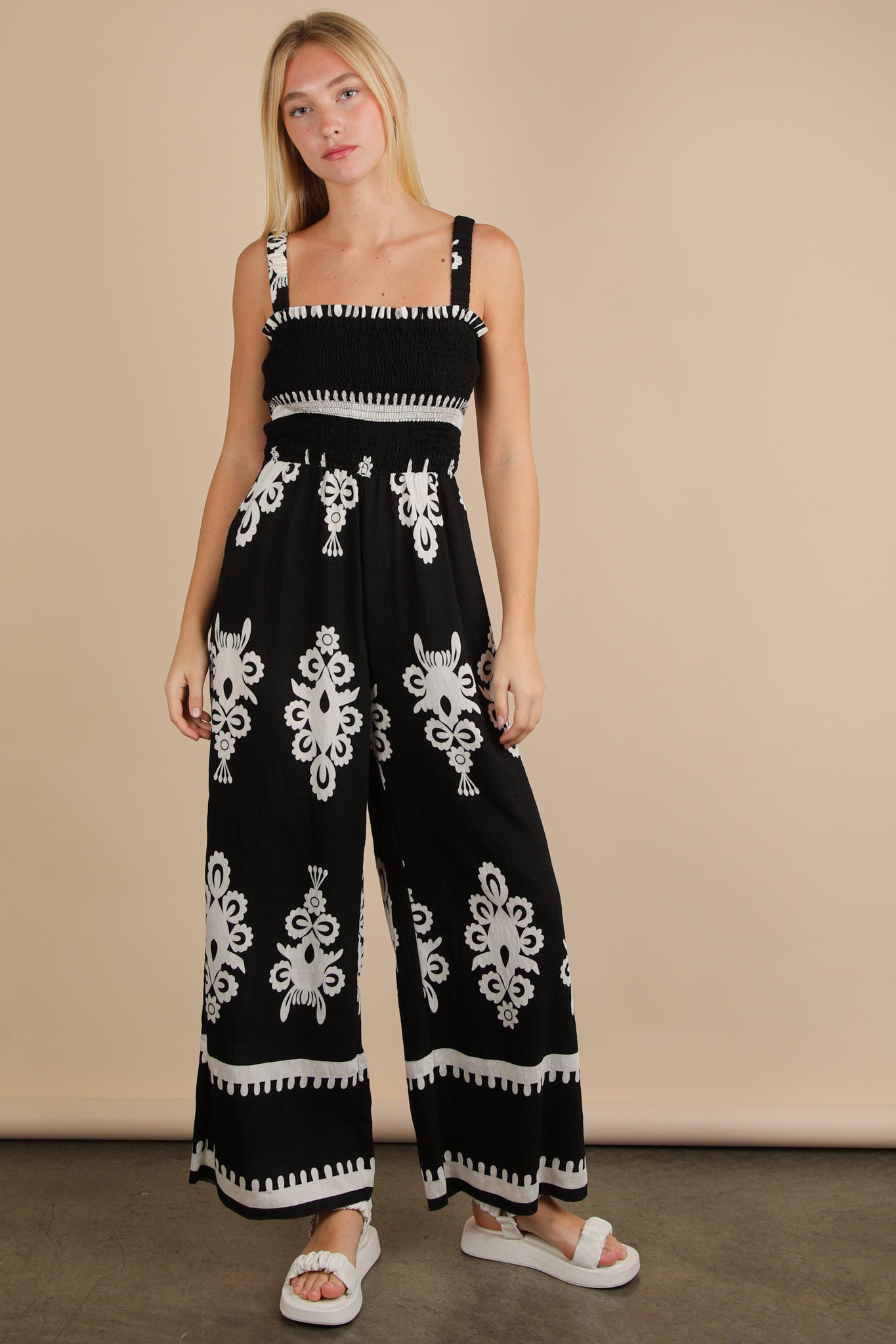 Boho Jumpsuit Wide Leg