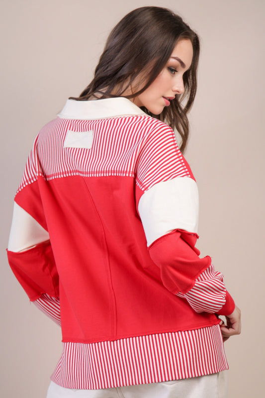 Candy Stripes Red & White Top