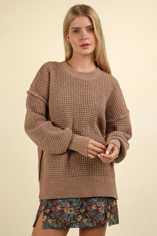 Favorite Soft Comfy Knit Sweater Taupe