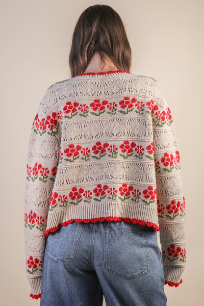 Boho Holiday Knit Sweater