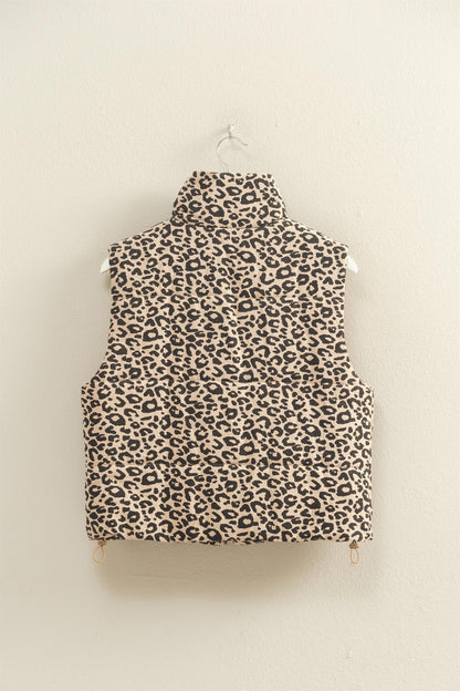 Wild at Heart Khaki Statement Puffer Vest