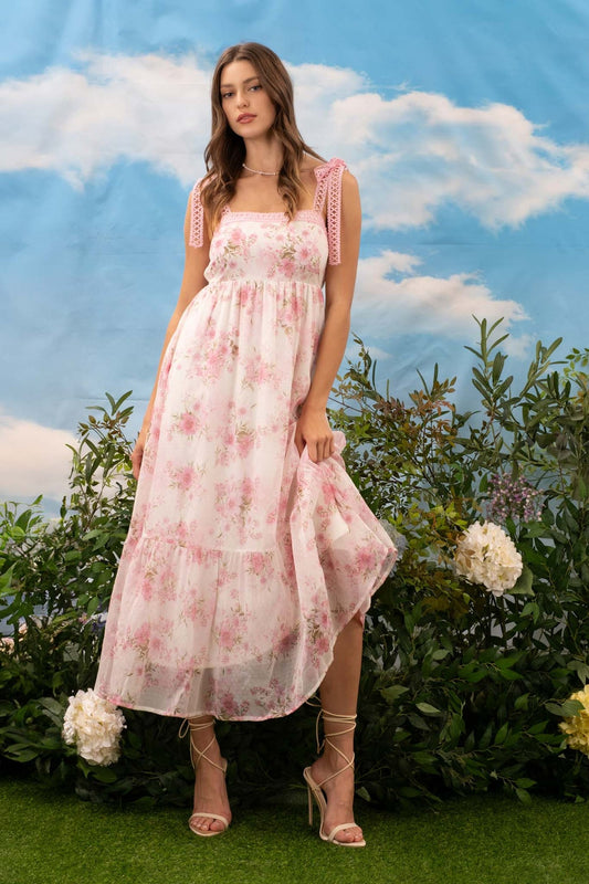 Soft as Spring Garden Lace Maxi Dress