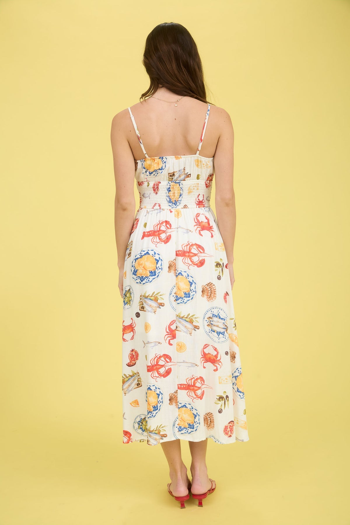 Beach Babe Seaside Print Midi Dress