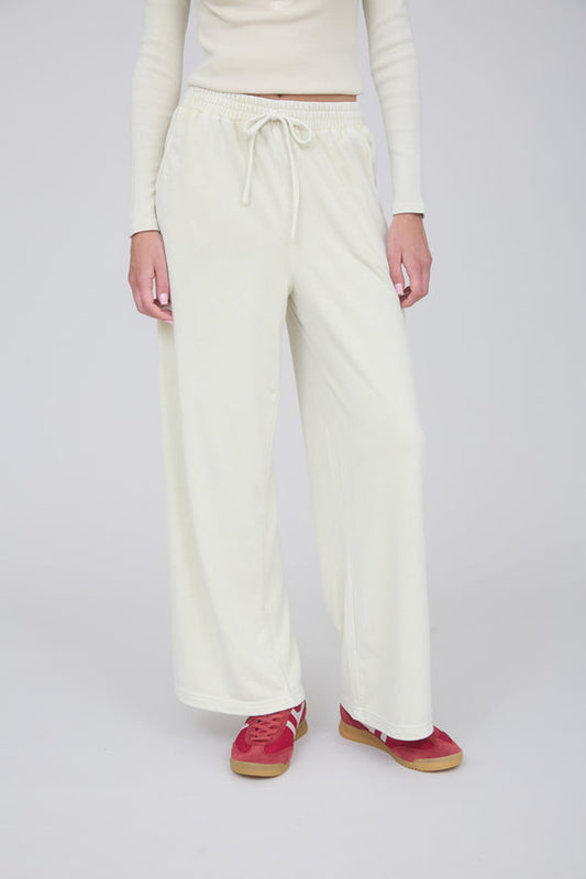Washed Khaki Wide Leg Pants