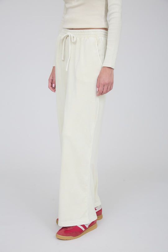 Washed Khaki Wide Leg Pants