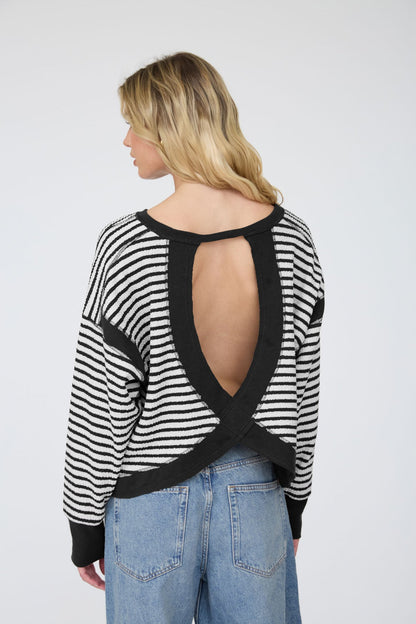 Flirty Favorite Top Black + White