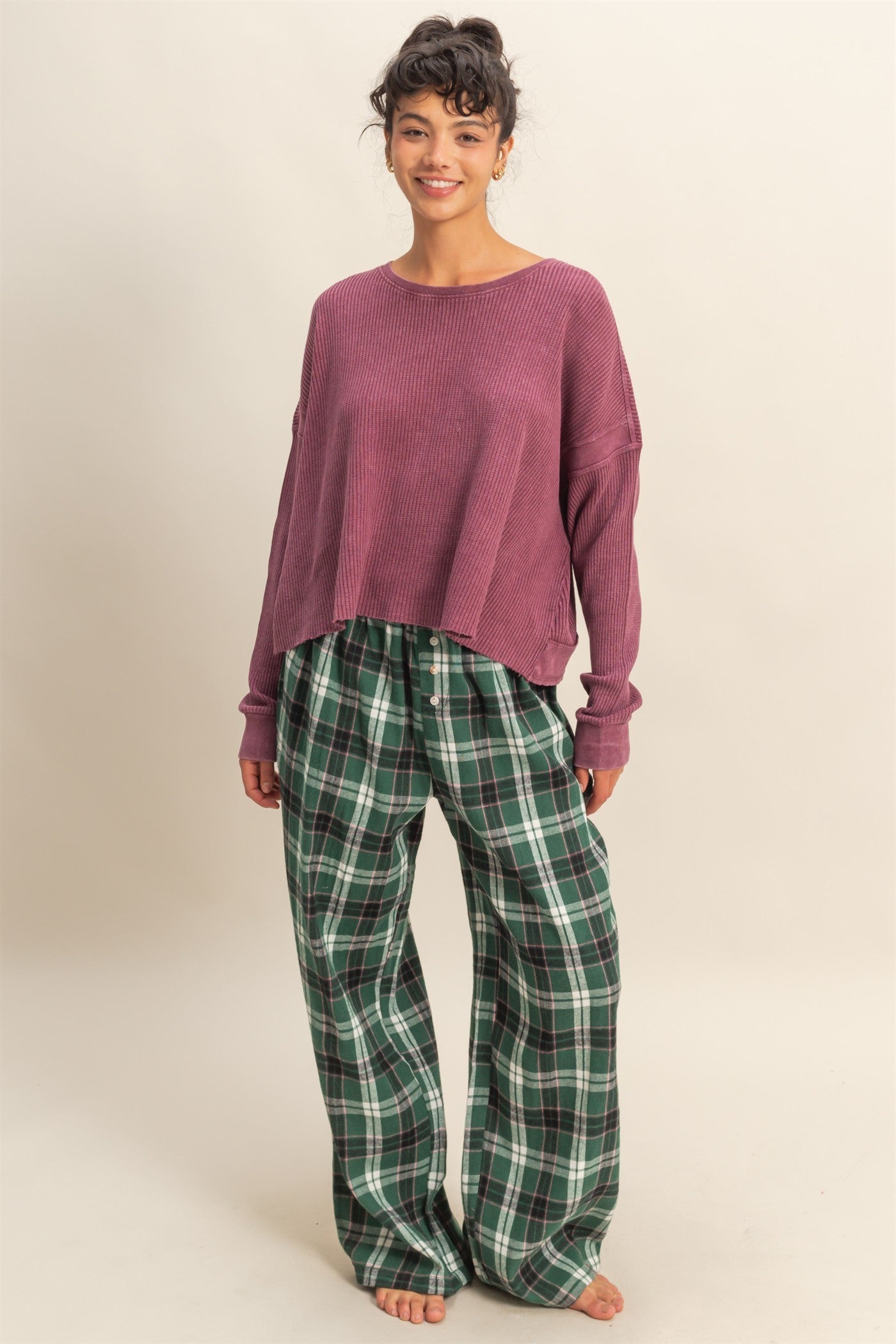Twist of Charm Open Back Top Dark Cherry