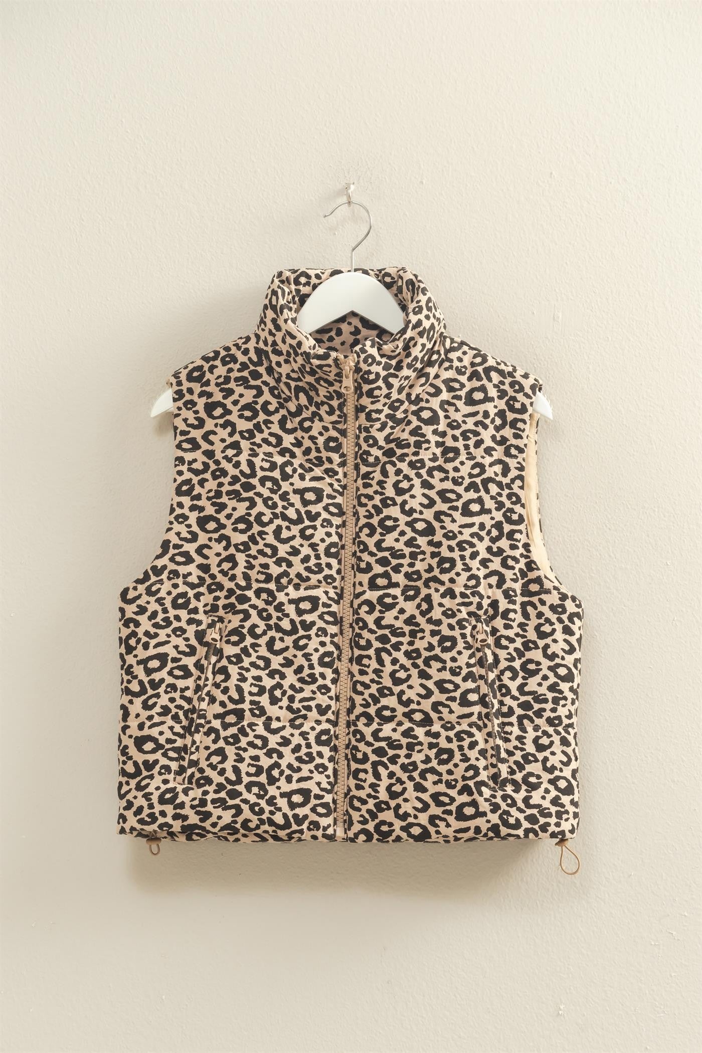 Wild at Heart Khaki Statement Puffer Vest