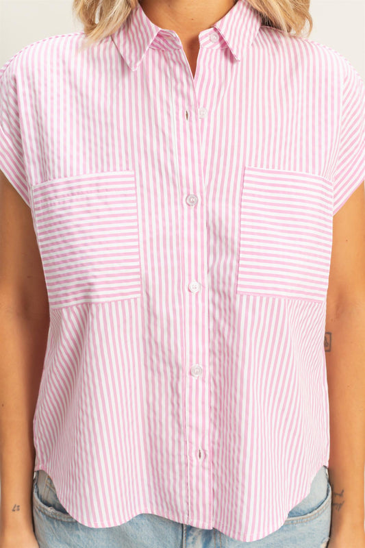 Pink Sky Stripe Shirt