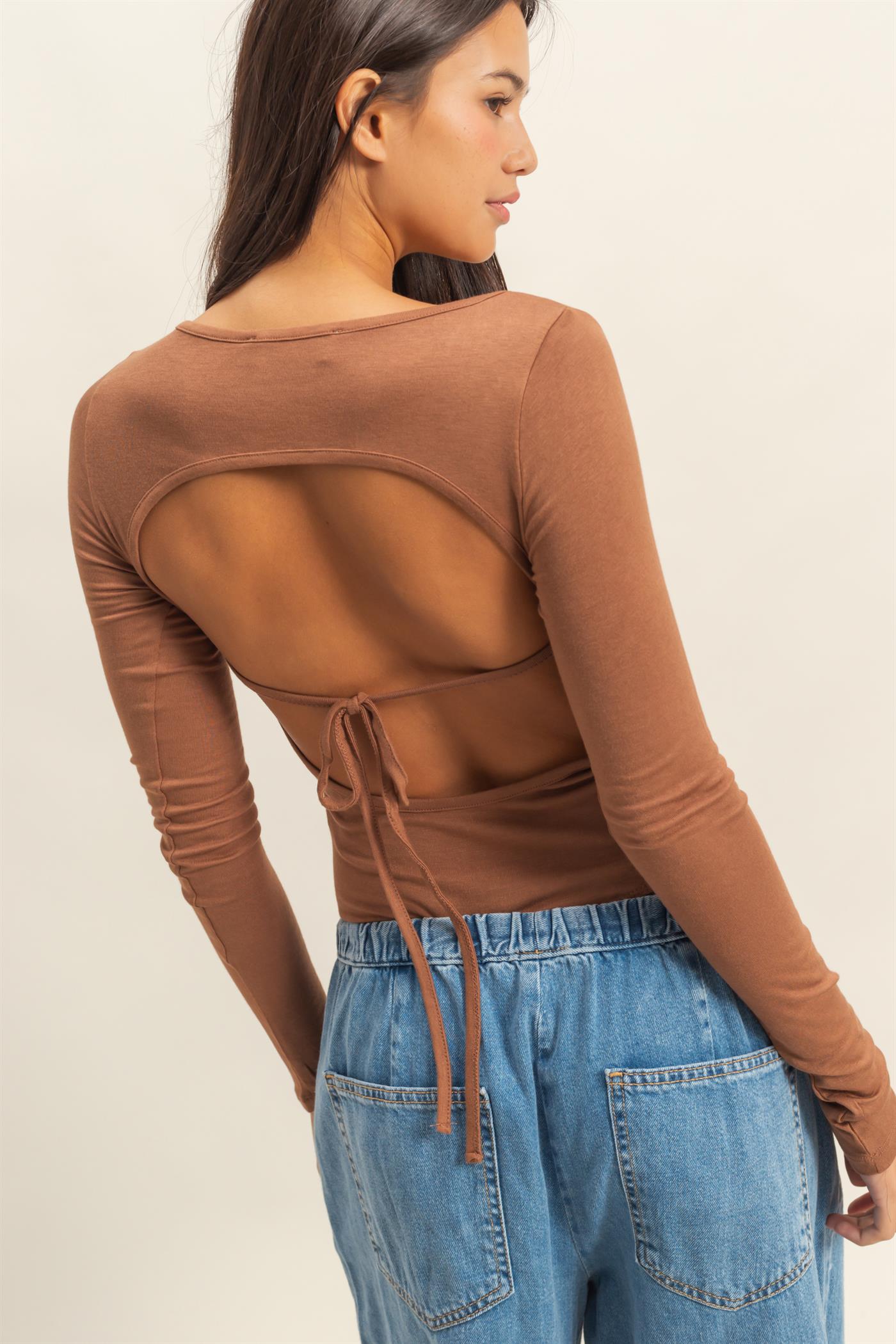Tiramisu Tie Back Bodysuit