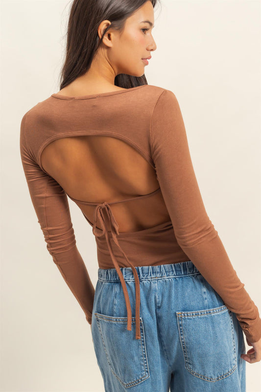 Tiramisu Tie Back Bodysuit